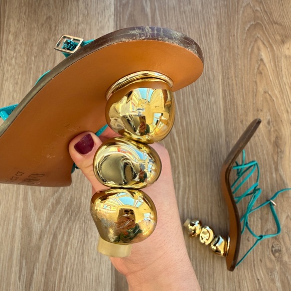 Cult Gaia Soleil Strappy Leather Sandals - Picture 6 of 11